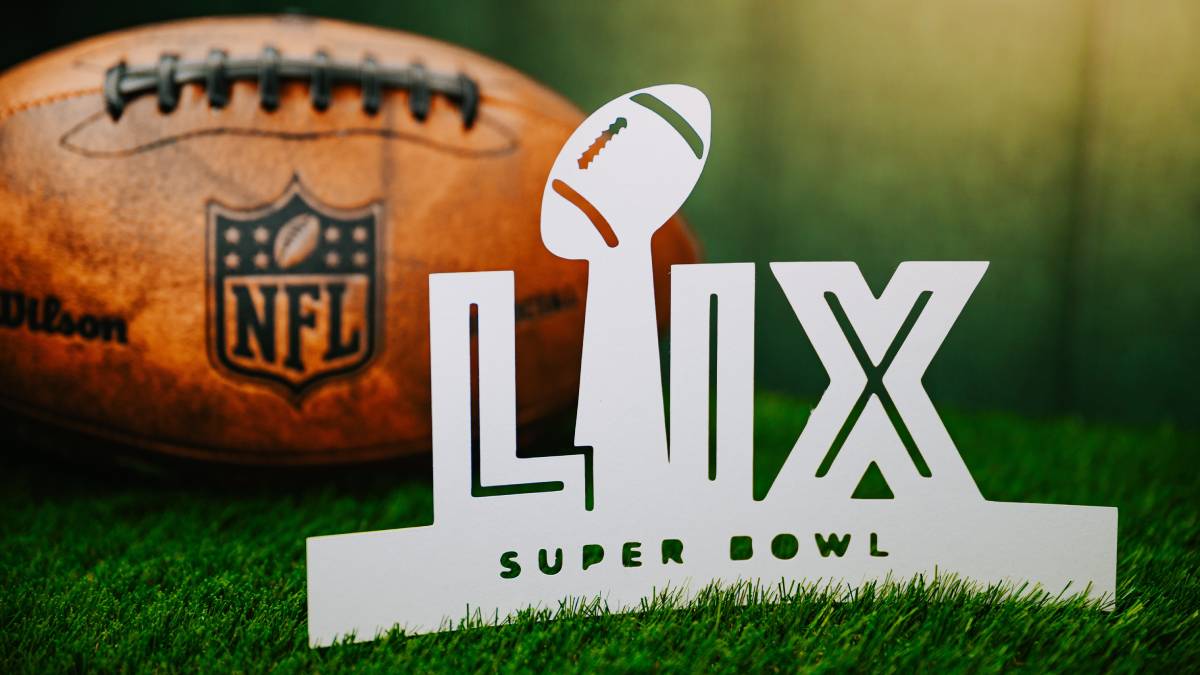 A Super Bowl LIX 2025 image showing an American football