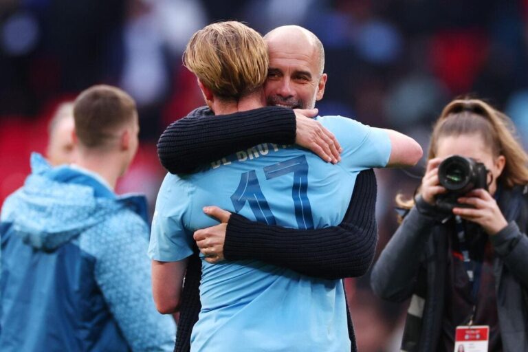 Pep Guardiola and Kevin De Bruyne