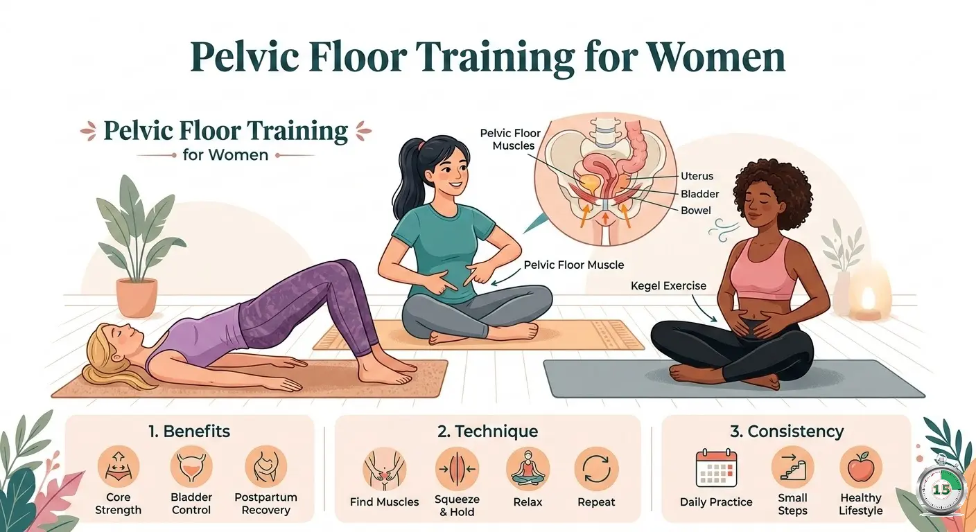 Pelvic Floor Training for Women: Exercises, Benefits, and When to Consider Clinical Support