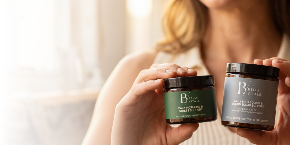 Meet the Belle Vitale™ Supplement System: Two Formulas. A holistic approach to hormonal health.